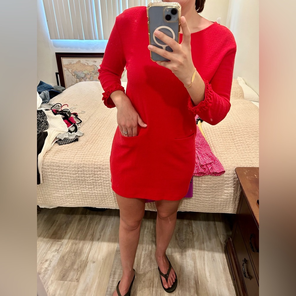 Red Long Sleeve Dress